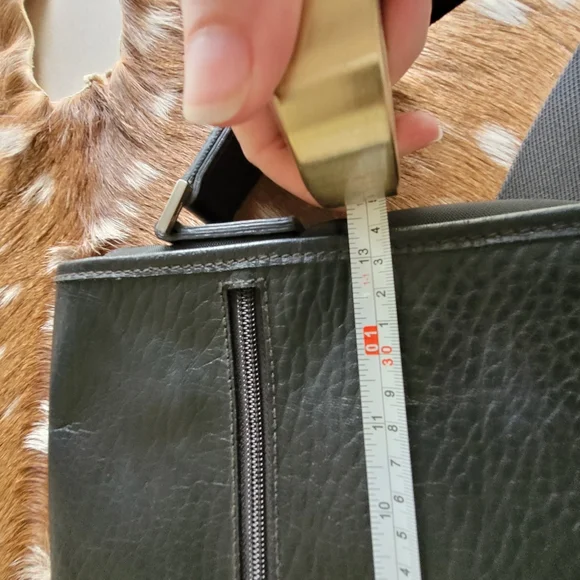 Salvatore Ferragamo Men's Leather Nylon Messenger Bag - Picture 8 of 16